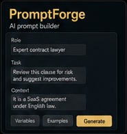 PromptForge application screenshot